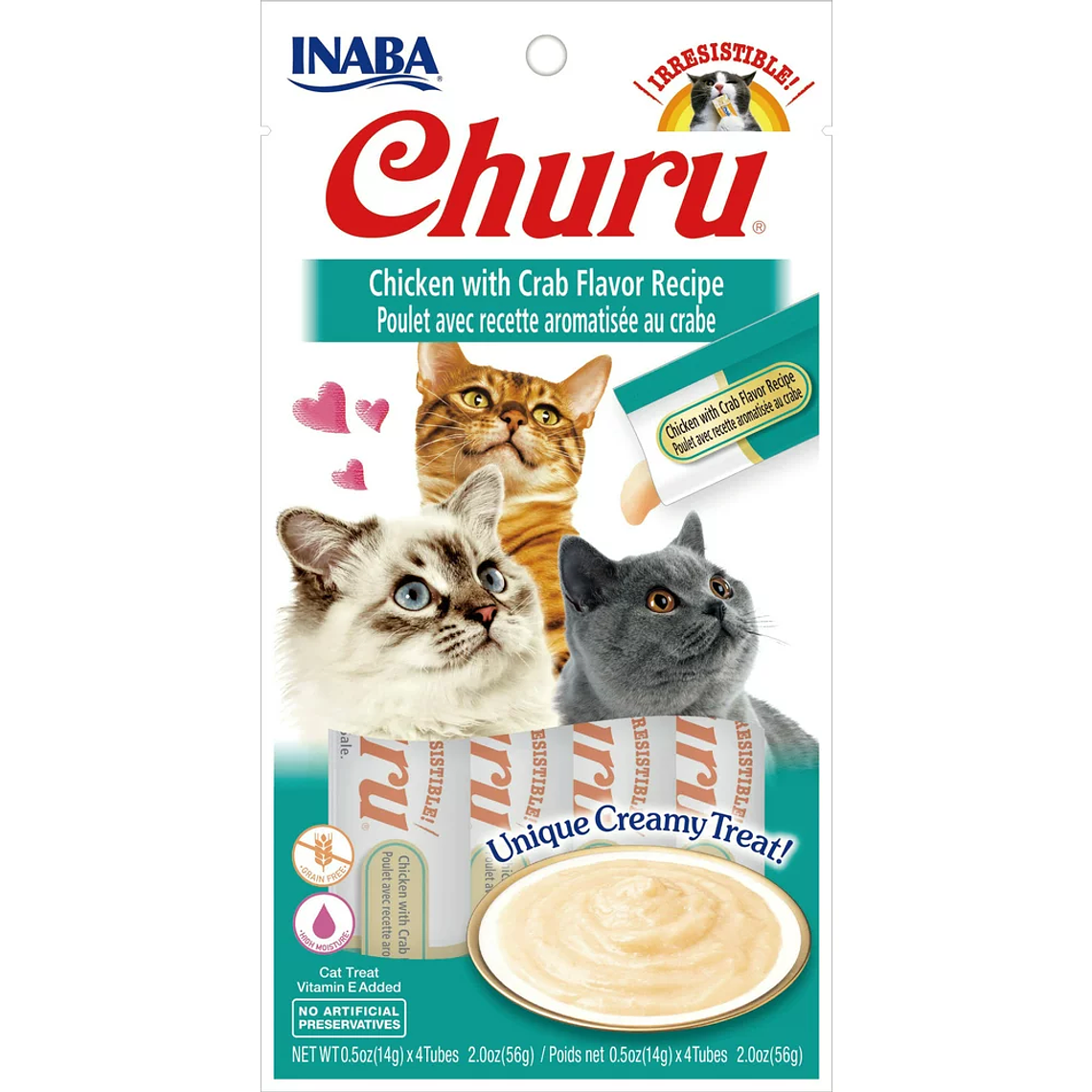Inaba Churu Snack Chicken with Crab 56gr 4 un 1