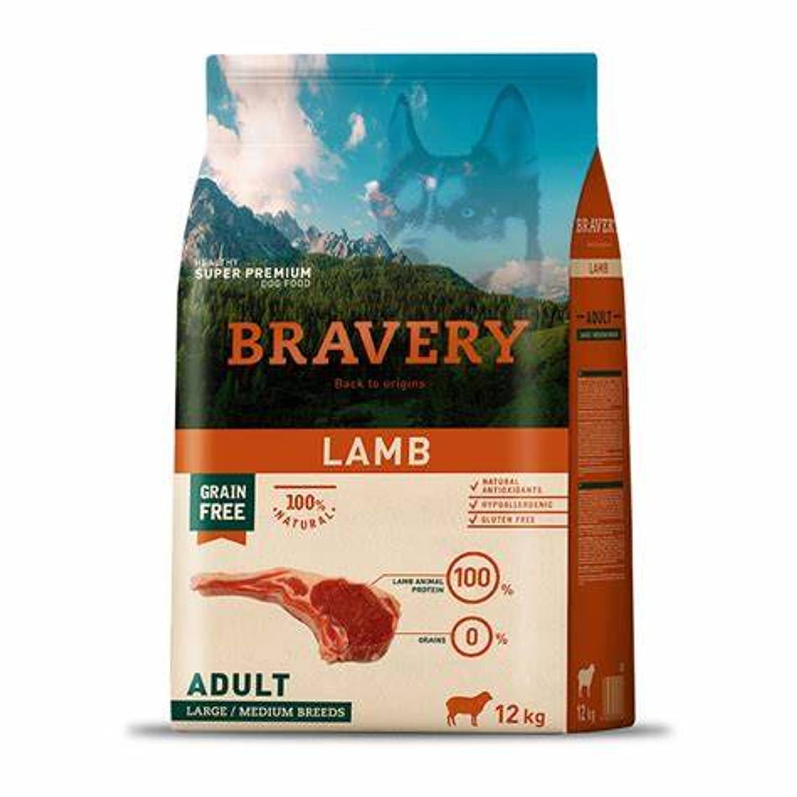 Bravery  LAMB ADULT LARGE/MEDIUM 12KG 1