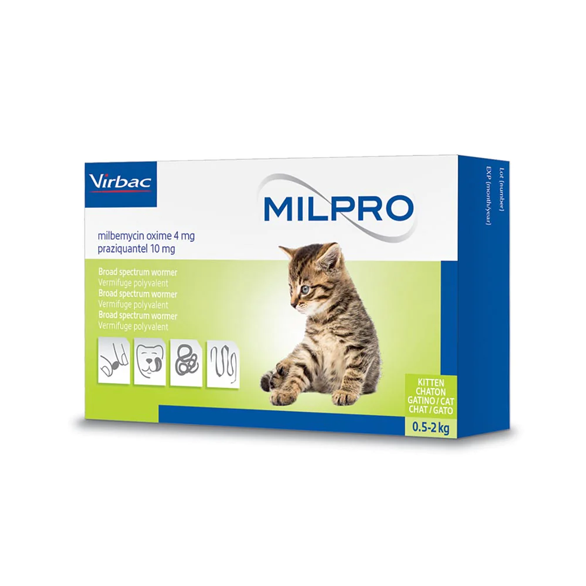 Virbac MilPro Menos de 2 Kg Antiparasitario 1