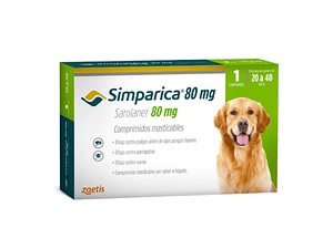 Zoetis Simparica 80mg 20 a 40 kg Antiparasitario