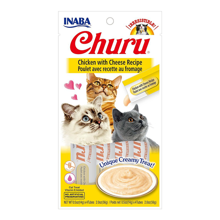 Inaba Churu Snack Chicken with Cheese 56gr 4 un 1
