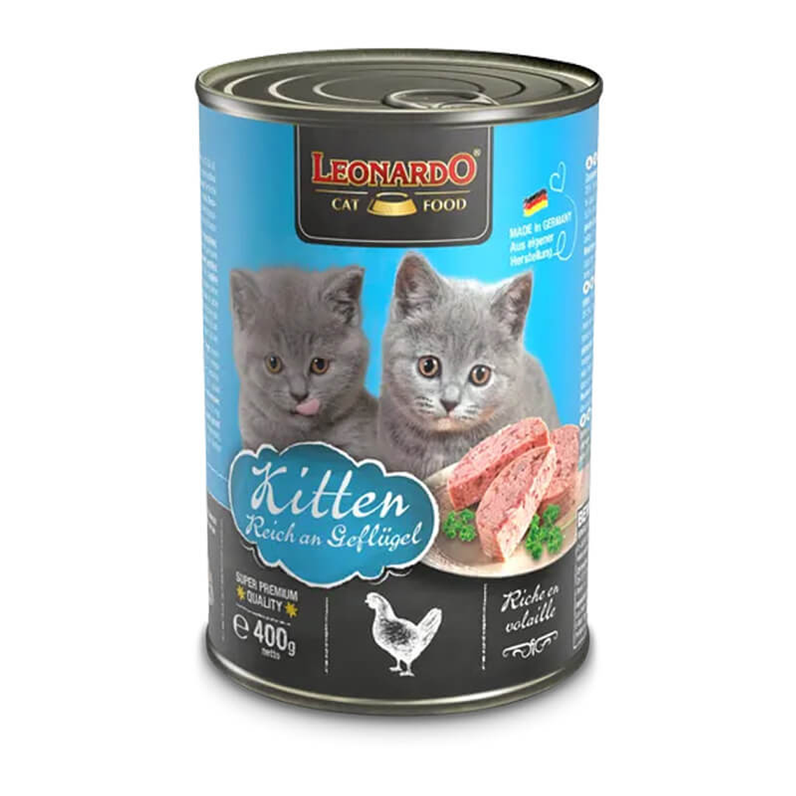Leonardo Lata Kitten Pollo Alimento Húmedo 3