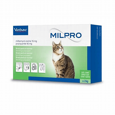 Virbac MilPro 2 Kg o más Antiparasitario interno para Gatos