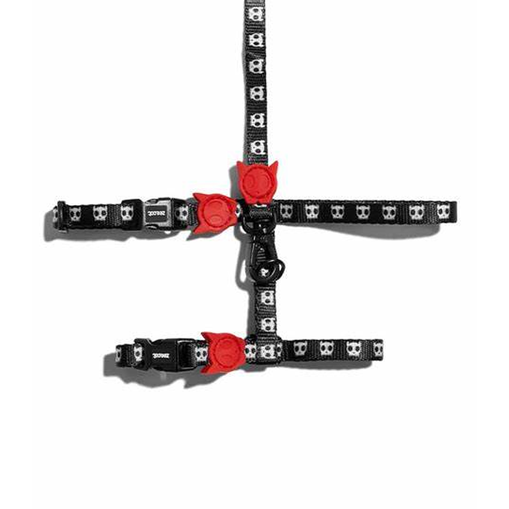 ZeeCat Harness & Leash SKULL Talla única