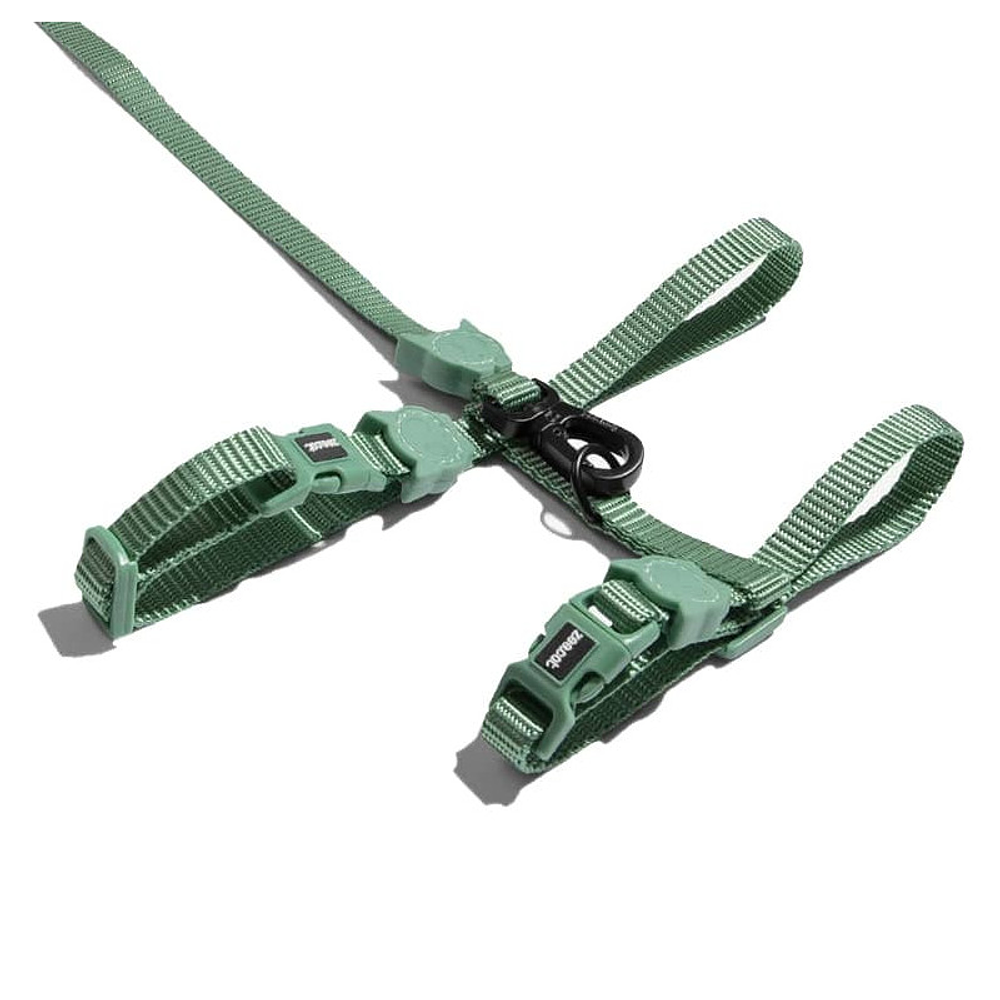 ZeeCat Harness & Leash ARMY GREEN Talla Única