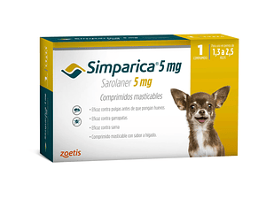 Zoetis Simparica 5mg 1,3 a 2,5 kg Antiparasitario externo Perros