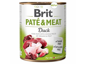BRIT PATE & MEAT DUCK 800GR ALIMENTO HUMEDO PERROS 