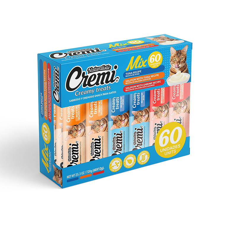 NATURALISTIC CREMI BOX SEA FOOD MIX 60 SACHET 1