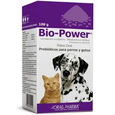 BIO-POWER® Probiótico en Polvo Para Perros y Gatos - 100gr