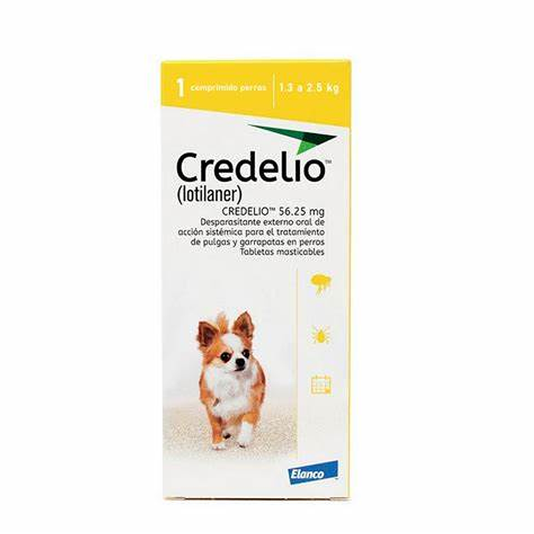 Credelio 56.25MG 1.3 a 2.5 kg 1 comp. 1