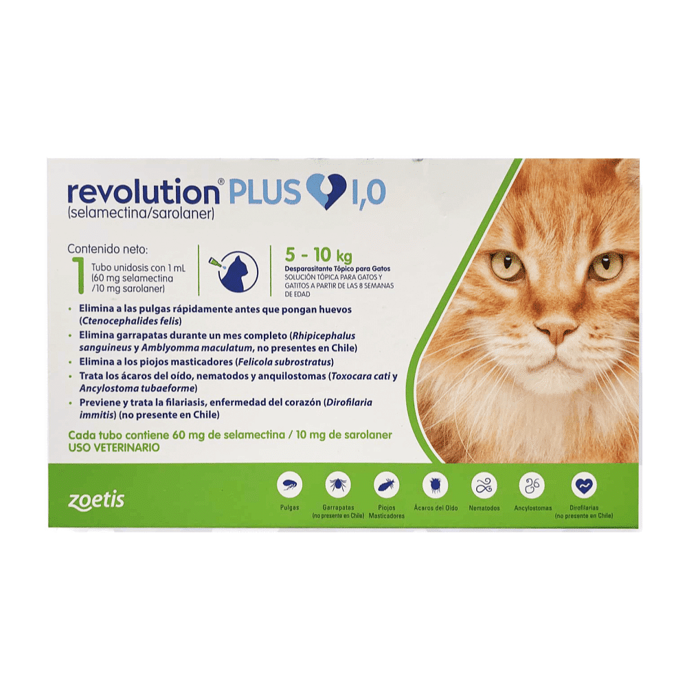 Zoetis Revolution Plus 1ml 5 a 10KG Antiparasitario Gatos