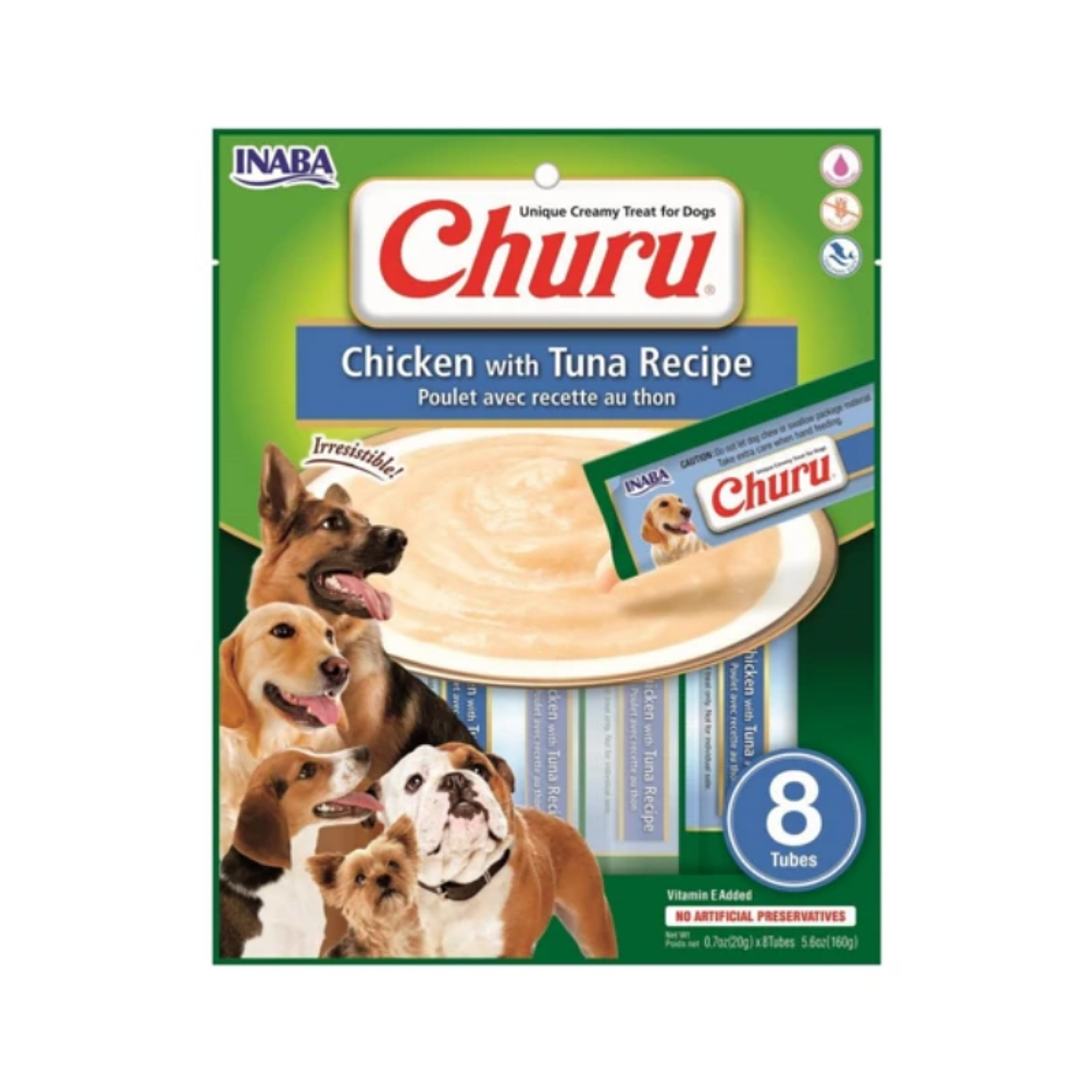 INABA CHURU DOG CHICKEN Y TUNA 8 TUBOS 20GR 1