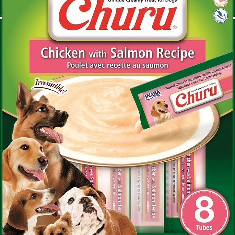 INABA CHURU DOG CHICKEN WITH SALMON 8 TUBOS 20GR 1