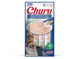 INABA CHURU CAT ATÚN WITH BEEF 4 TUBOS 14GR