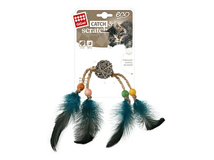GIGWI ECO CATCH SCRATCH RATTAN Y PLUMAS 