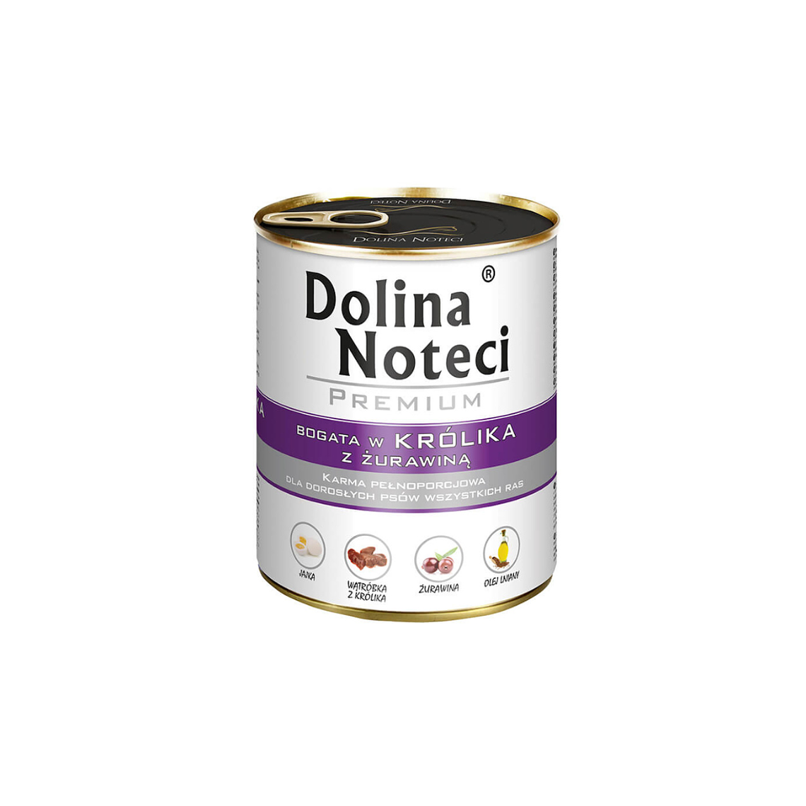 Dolina Noteci Premium Dog Lata de 800GR Conejo con Arándanos /Unitario 1