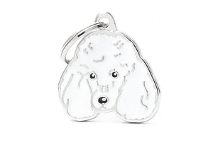 MY FAMILY PLACA ID WHITE POODLE