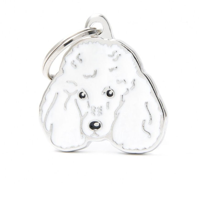 MY FAMILY PLACA ID WHITE POODLE 1