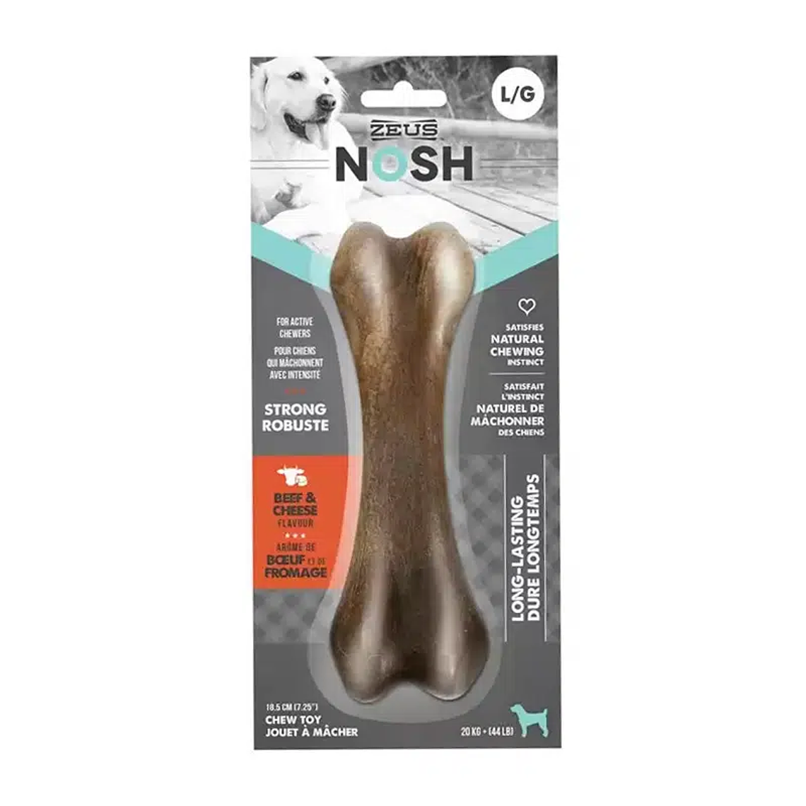 Zeus Nosh Hueso Duro Sabor Carne y Queso  1