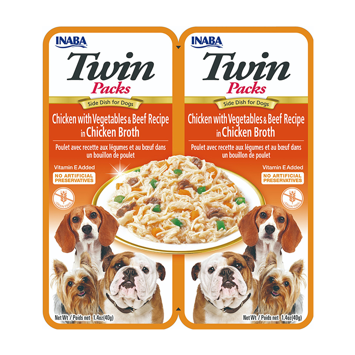 Twins Packs Chicken with Vegetables & Beef Recipe Perro 1