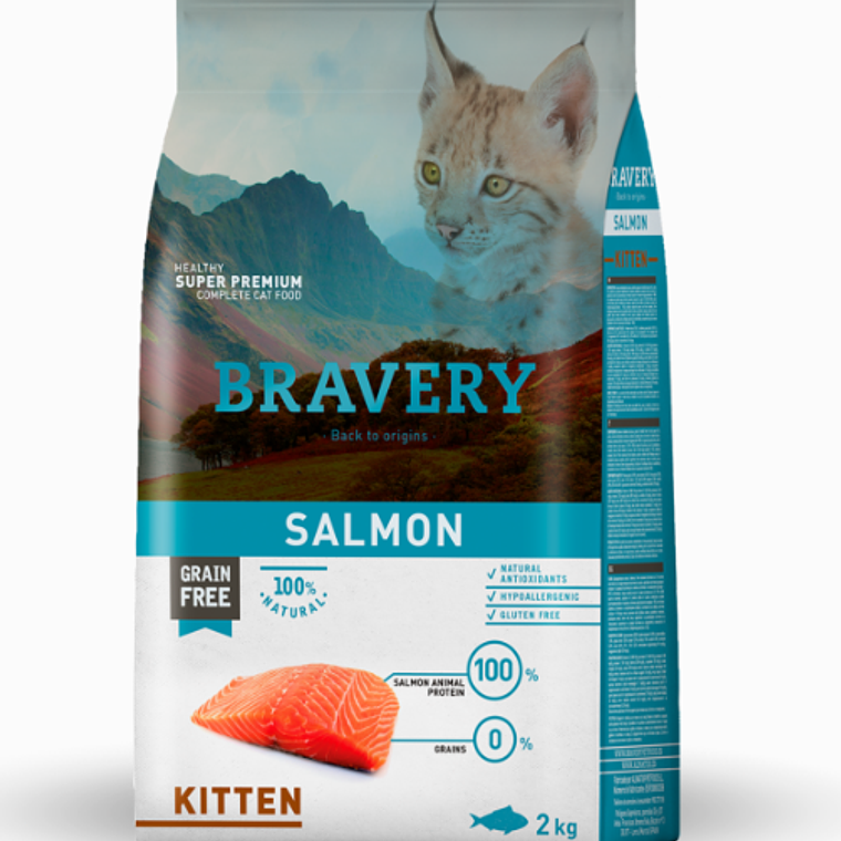 BRAVERY KITTEN SALMON 2KG 1