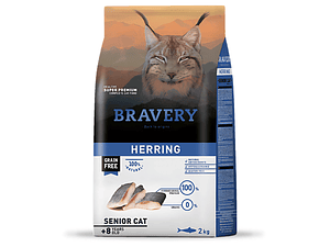 BRAVERY SENIOR CAT HERRING 2KG
