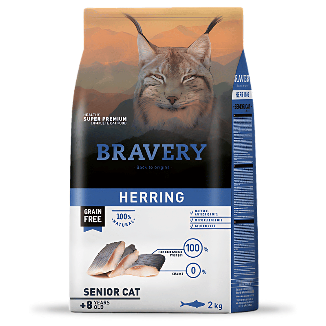 BRAVERY SENIOR CAT HERRING 2KG 1