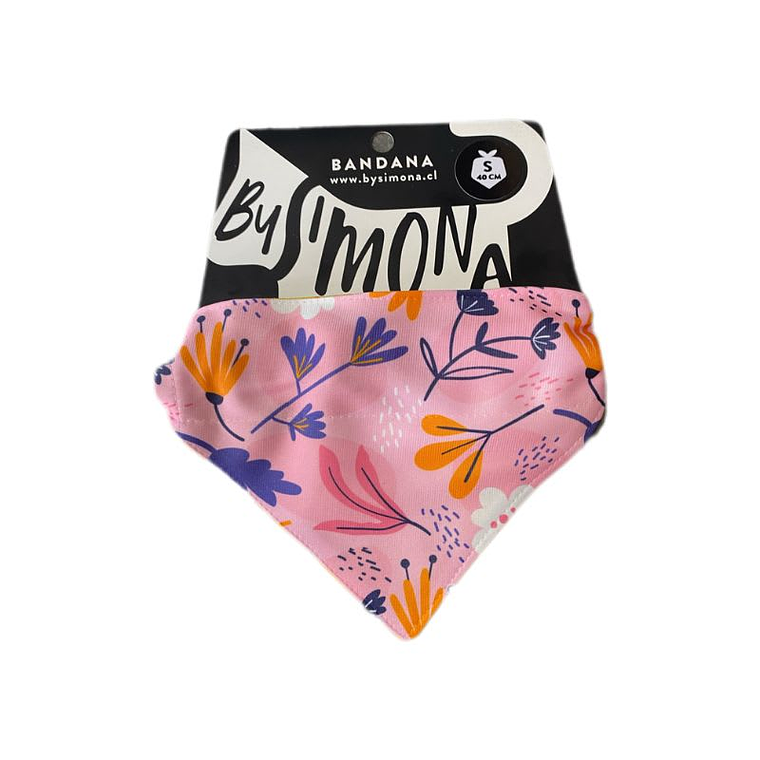 Bandana By Simona Floreado Rosa TALLA S 1