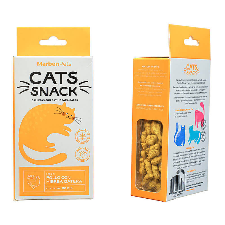 CATS SNACK Galletas de Pollo con hierba gatera 1