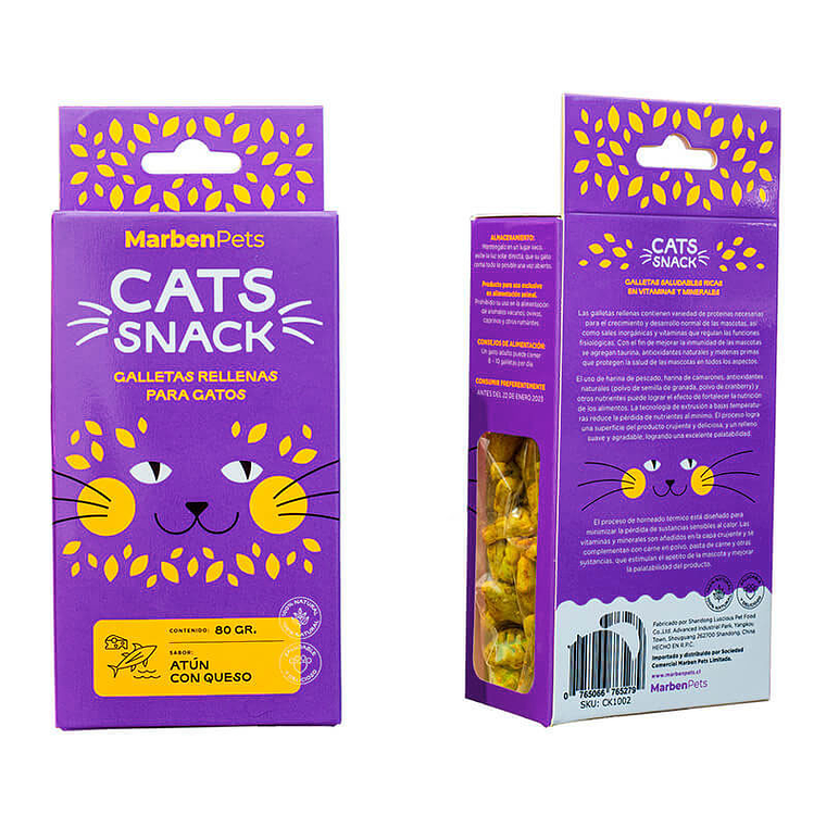 Cats Snack Galletas Rellenas de Atún y Queso 1