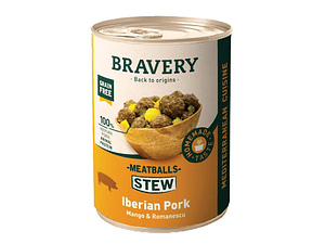 Lata Bravery Meatballs Stew Iberian Pork Para Perro 415 Gr