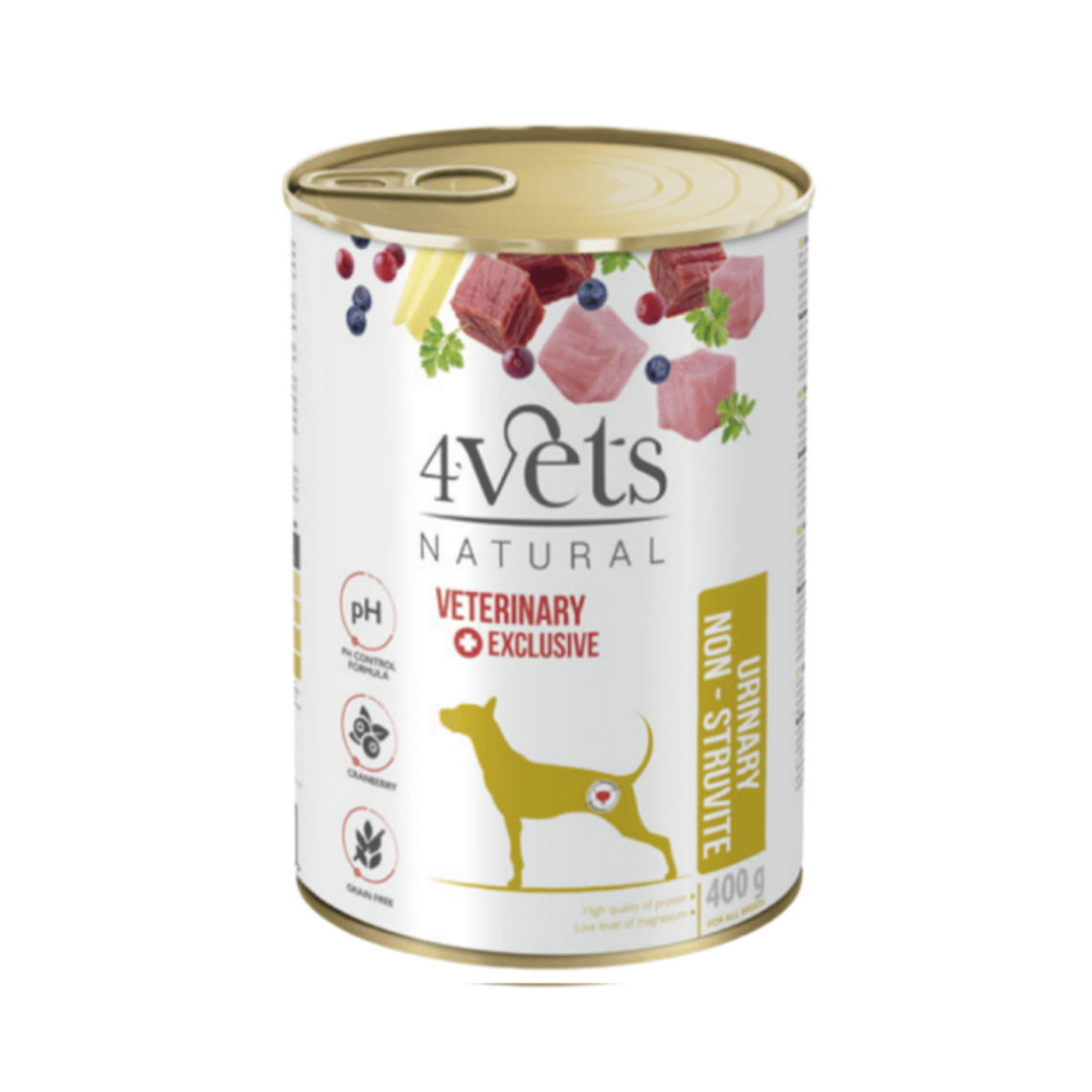 4Vets – Alimento húmedo para perros – Urinario 400gr 1