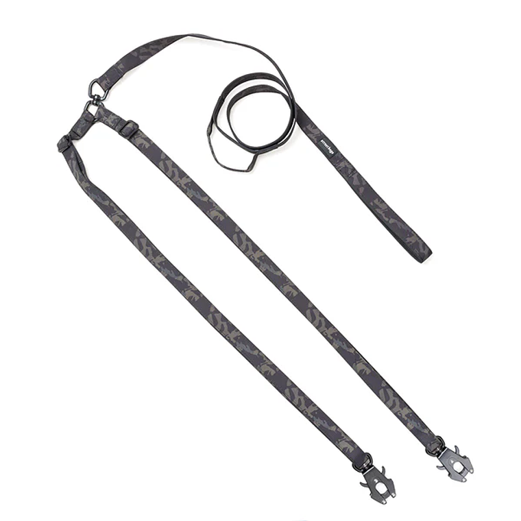 STREET DOGS - Correa Doble para Dos Perros - Black Camouflage 4