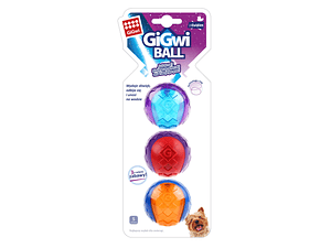 GIGWI Pelota small size display 3 unidades