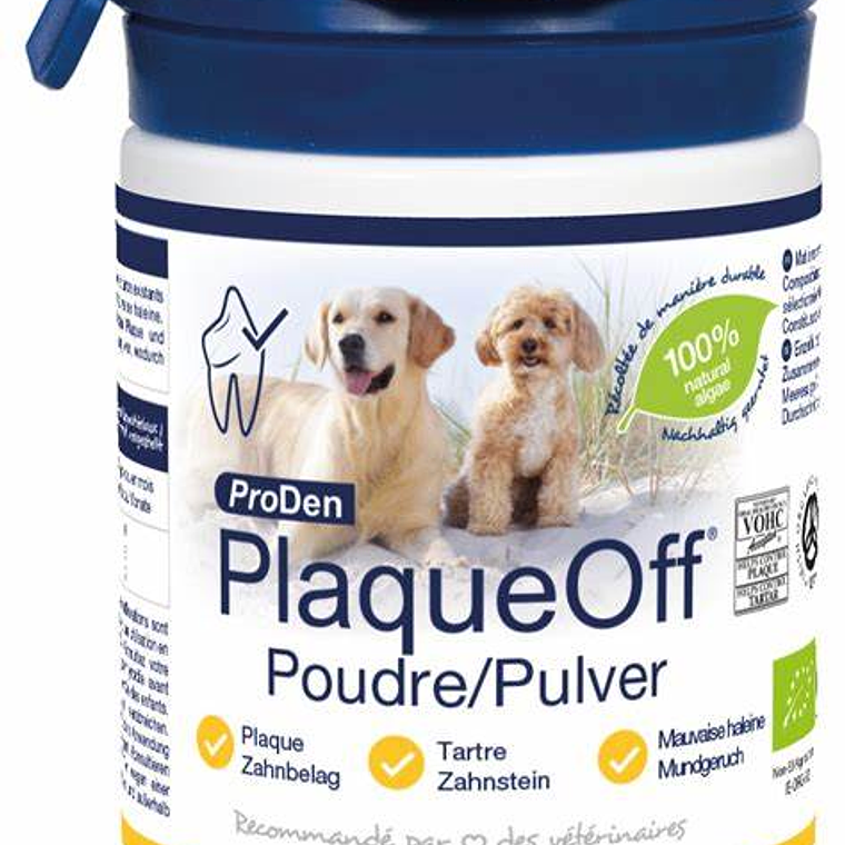 PlaqueOff ProDen Polvo Antiplaca dental para Perros Frasco 40g 3