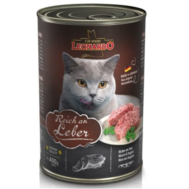 Leonardo Lata Higado 400gr - Alimento Húmedo para gatos. 1