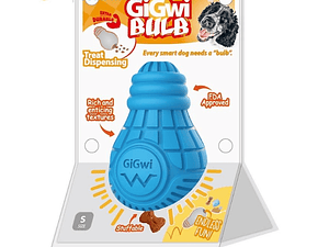 Bulb Rubber Treat Dispenser S/Blue 1Pz