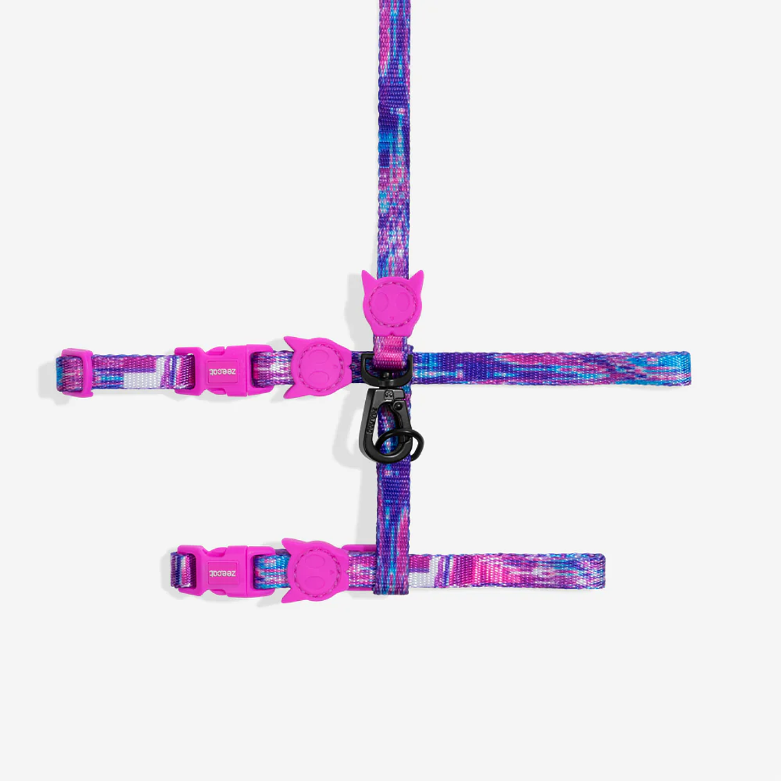ZEECAT GLITCH ERROR #502 CAT HARNESS + LEASH SET 1