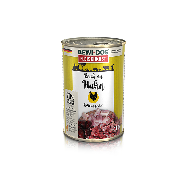 BEWIDOG LATA RICO EN POLLO - ALIMENTO HUMEDO PARA PERROS 1