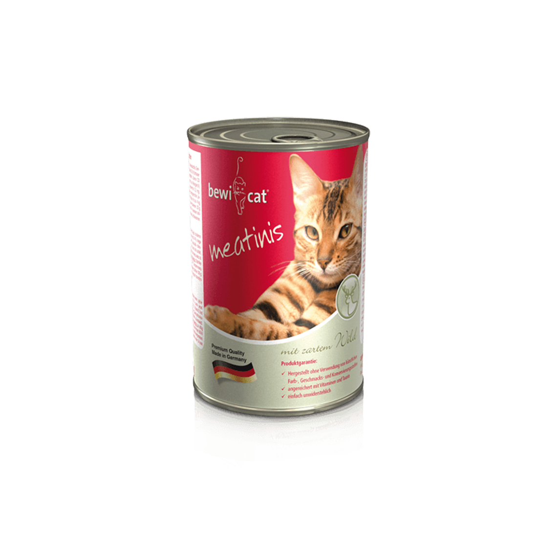 BEWICAT LATA MEATINIS RICO EN VENADO 400GR 1