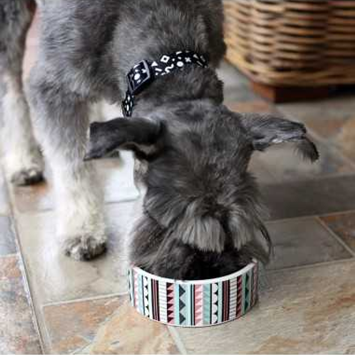 BRNX PLATO CERÁMICA MOSAICO CELESTE TALLA M 2