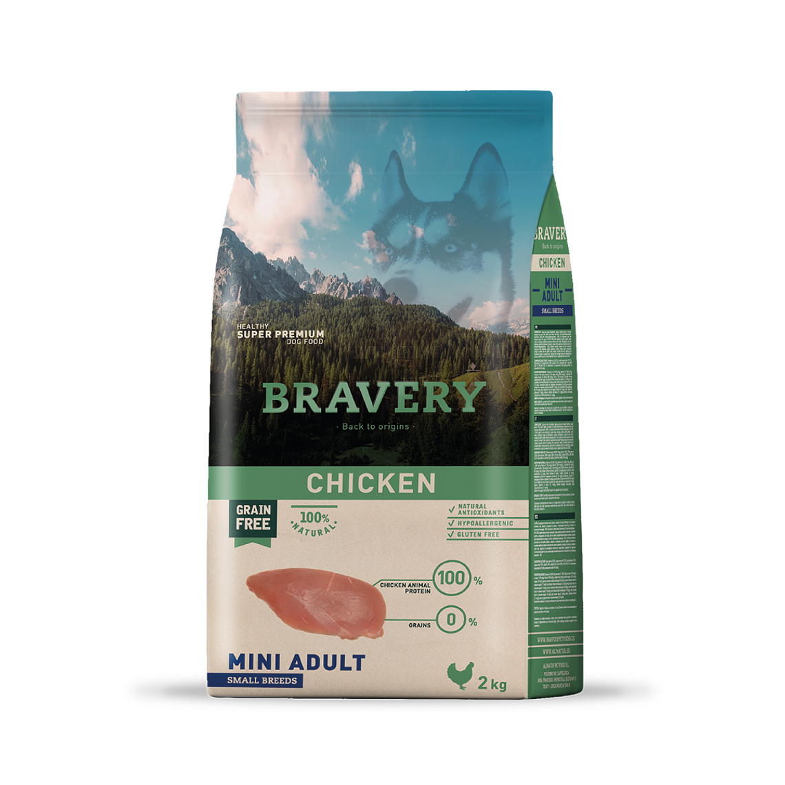 BRAVERY CHICKEN MINI ADULT SMALL BREEDS 2 KG 1