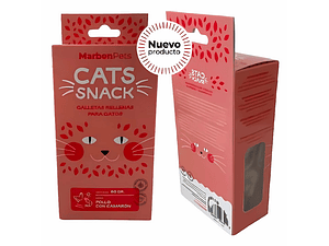 CATS SNACK GALLETA RELLENA SABOR POLLO CON CAMARON