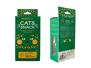 CATS SNACK GALLETA RELLENA DE ATUN CON HIERBA GATERA