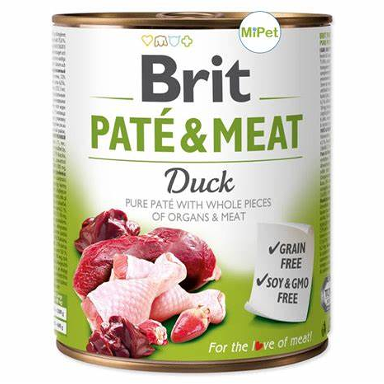 BRIT PATE & MEAT DUCK 400GR ALIMENTO HUMEDO PERROS 1