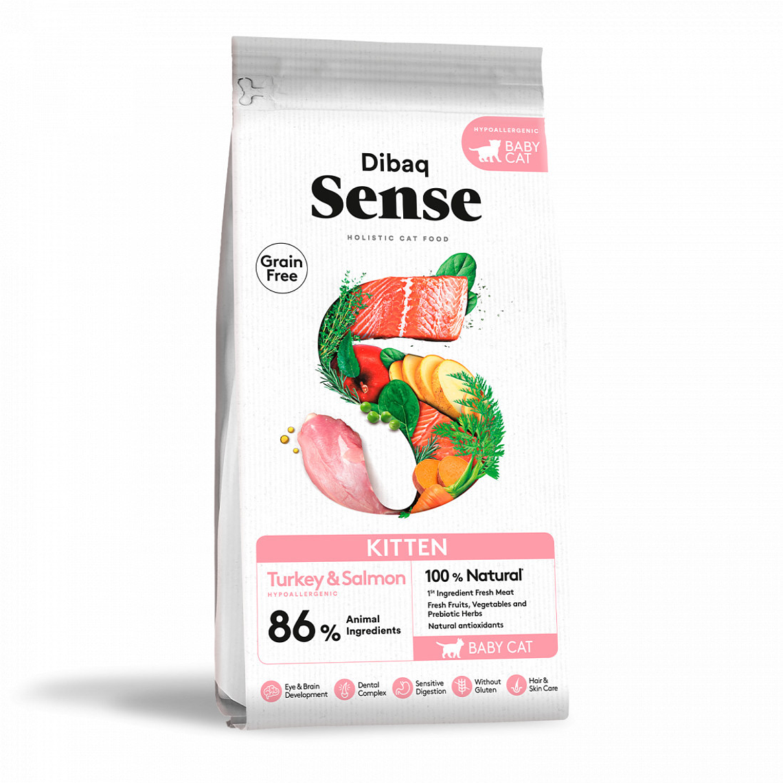 Alimento Dibaq Sense Kitten Salmon y Pavo para Gatos 1