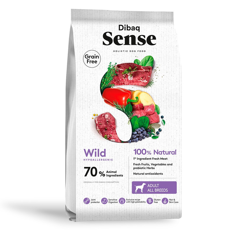 Alimento Dibaq Sense Wild Jabalí & Ciervo para Perro Adulto - 2kg 1