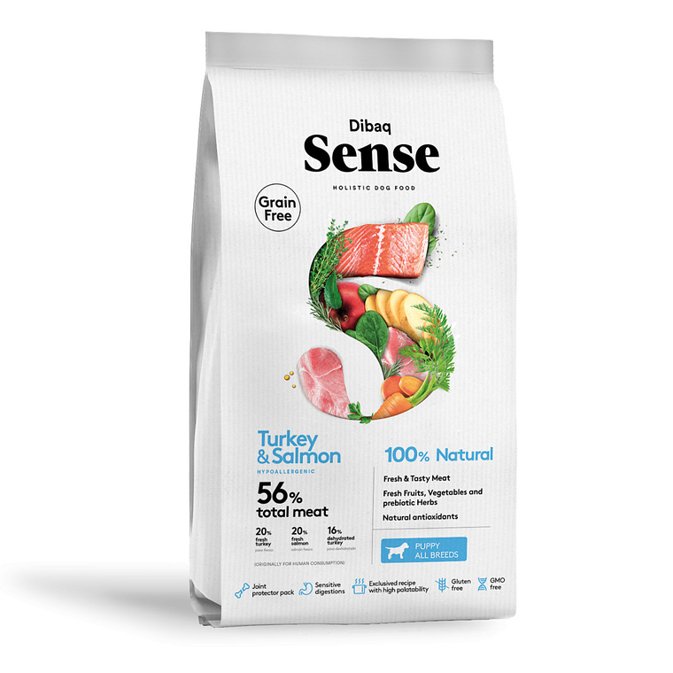 Alimento Dibaq Sense Pavo y Salmón para Cachorro - 2Kg 1