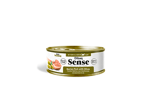 Alimento Húmedo Gato Dibaq Sense Esterilizado Cerdo Ibérico con Aceitunas 70 Gr