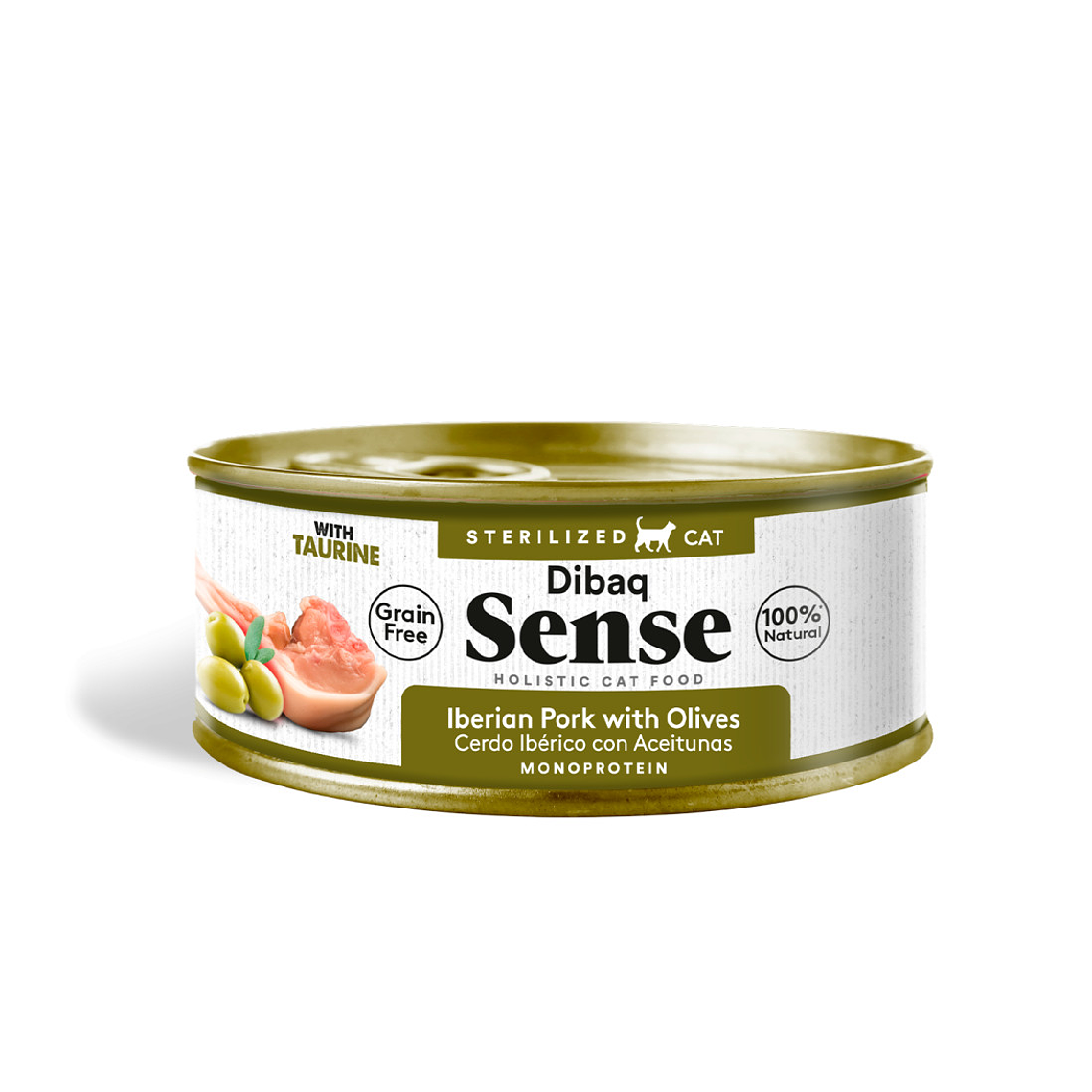 Alimento Húmedo Gato Dibaq Sense Esterilizado Cerdo Ibérico con Aceitunas 70 Gr 1